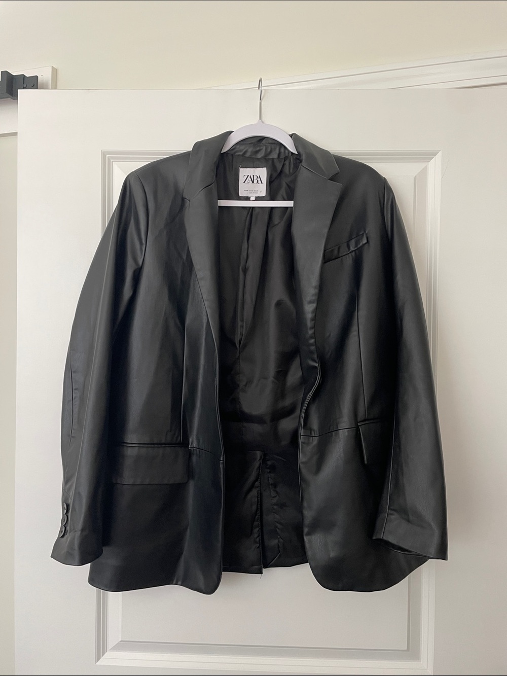 Zara faux leather blazer
